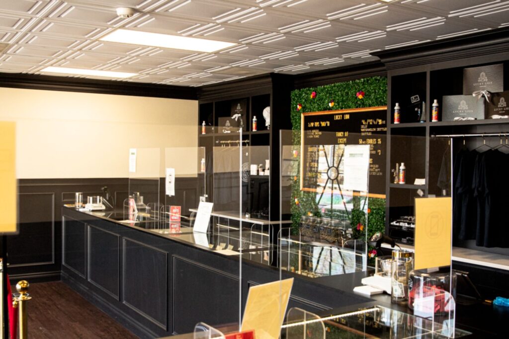 View of the Checkout Registers at Portland Dispensary on Sandy Blvd in Oregon